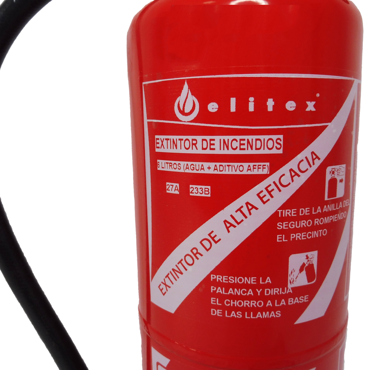 extintor 6kg AFF detalle instrucciones de uso Extintor de espuma 6l AFFF