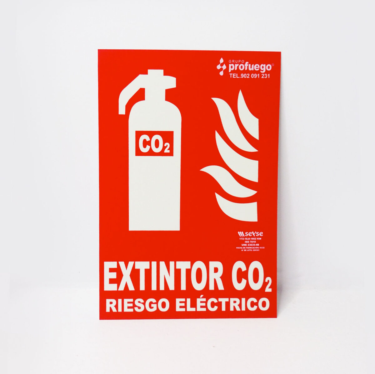 señal extintor co2 ppvc c nombre Señal Extintor CO2 con nombre «Clase B»